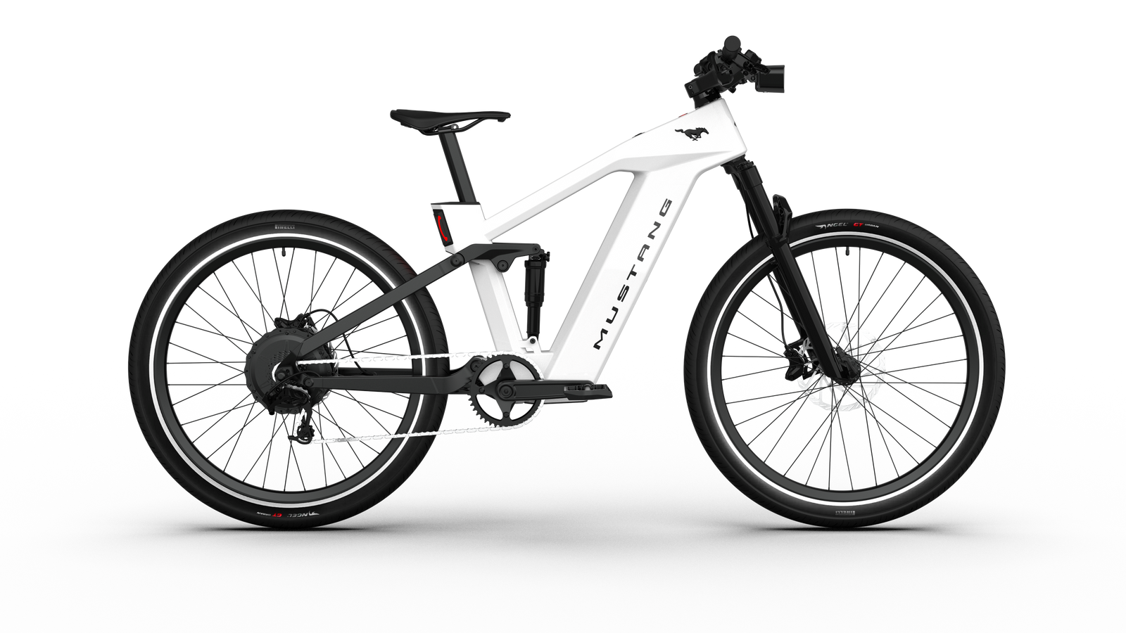 Ford Mustang electric bike in Oxford White colour