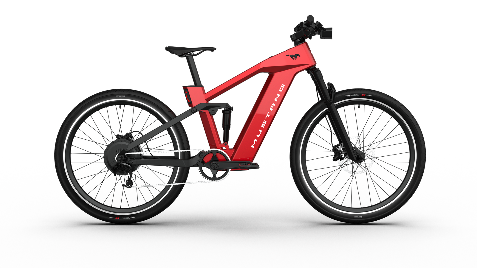 Ford Mustang electric bike in Rapid Red colour