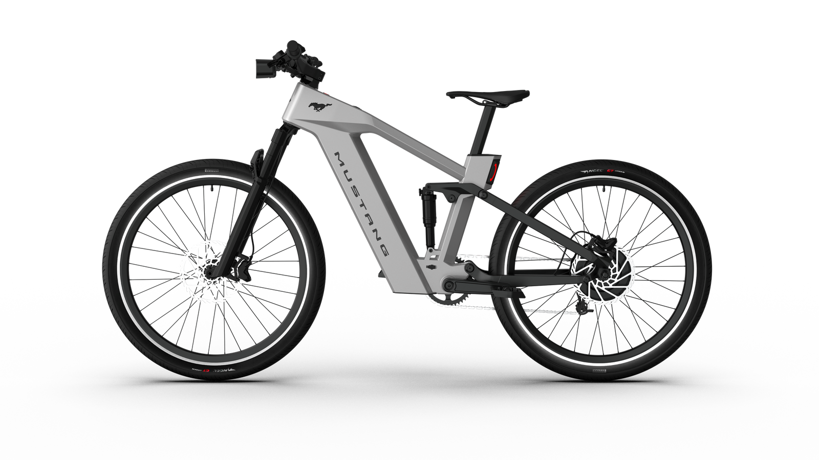 Mustang electric bike in Iconic Silver Metallic colour