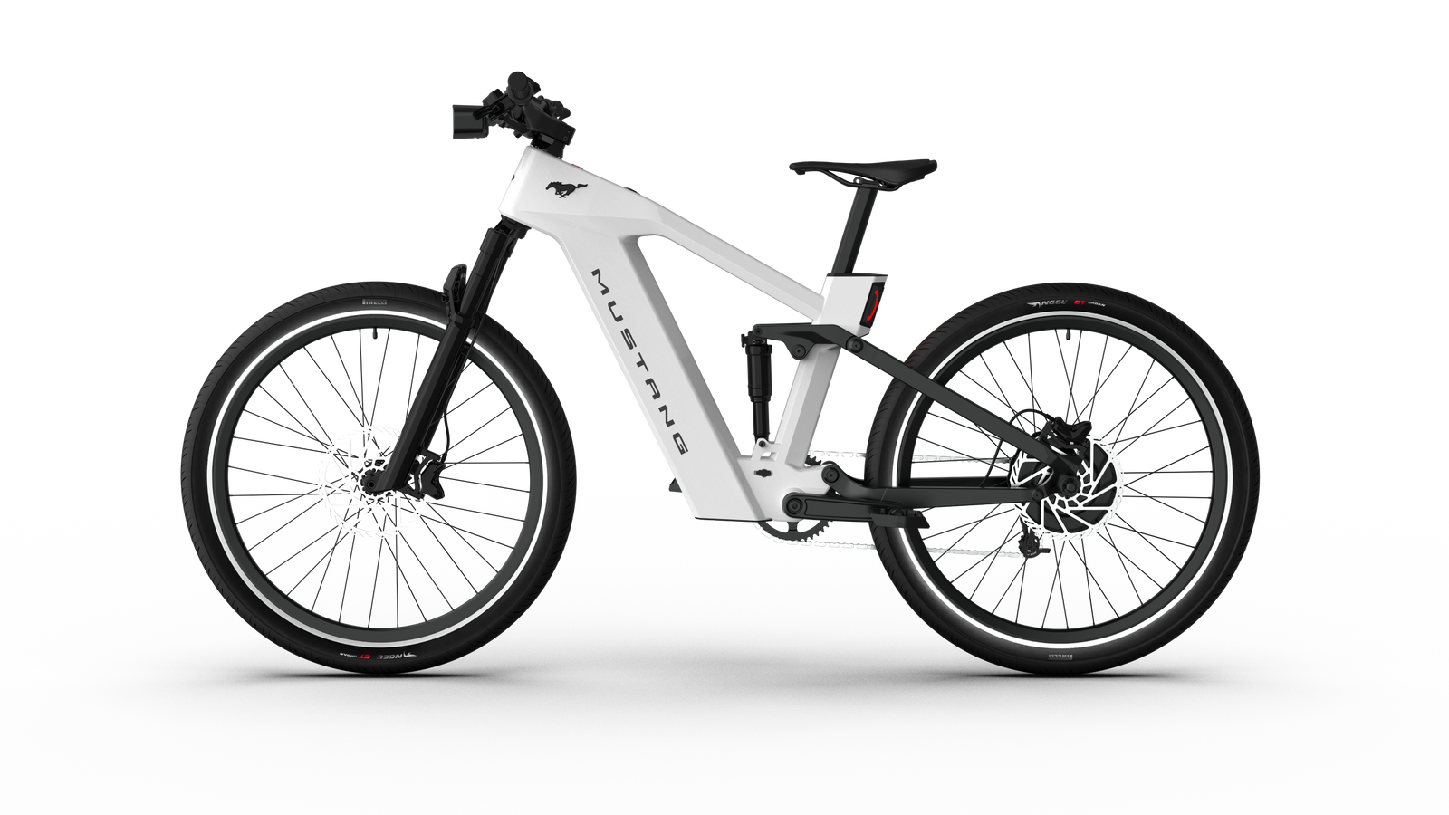 Ford Mustang electric bike in Oxford White colour