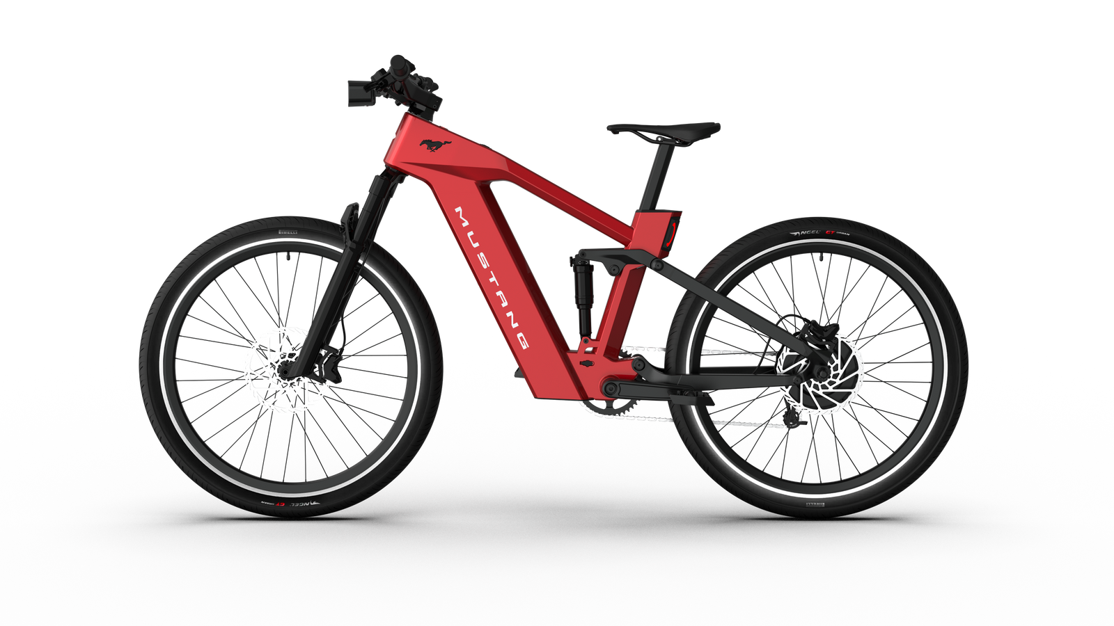 Ford Mustang electric bike in Rapid Red colour