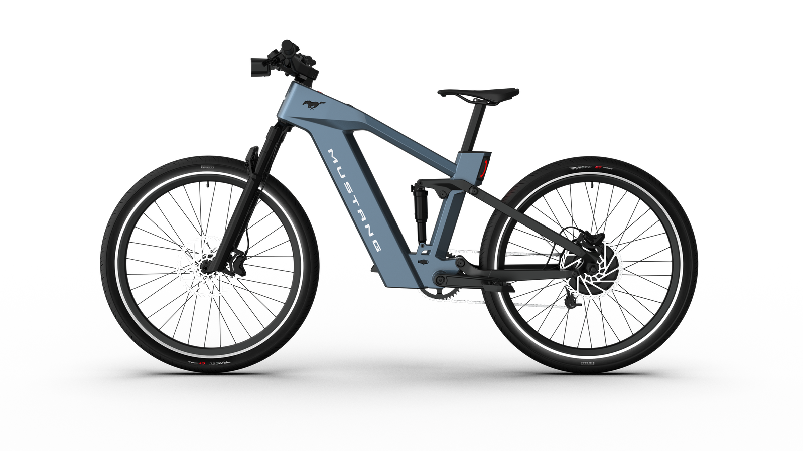 Ford Mustang electric bike in Vapor Blue Metallic colour