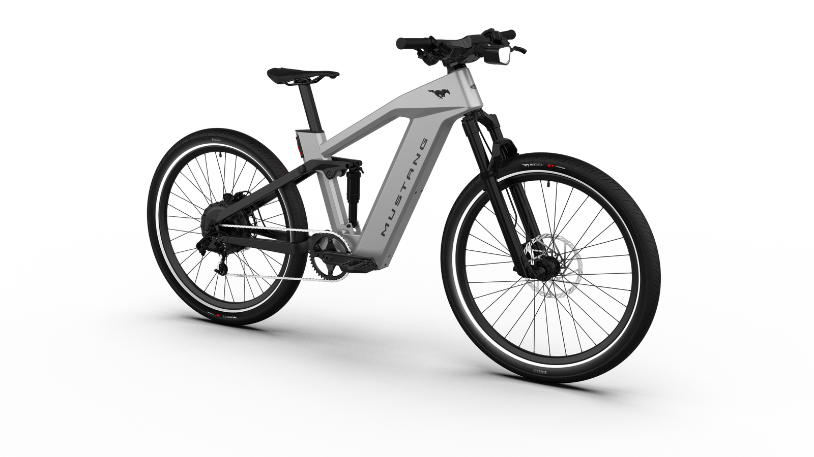 Mustang electric bike in Iconic Silver Metallic colour