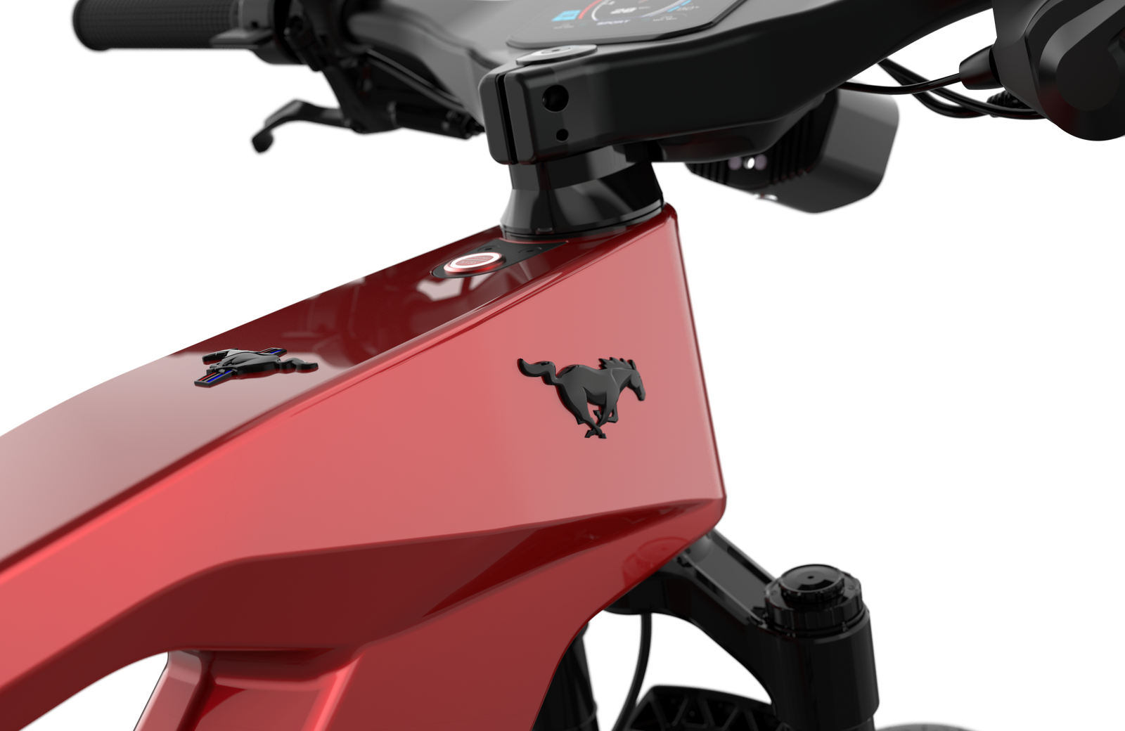 Ford Mustang electric bike in Rapid Red colour
