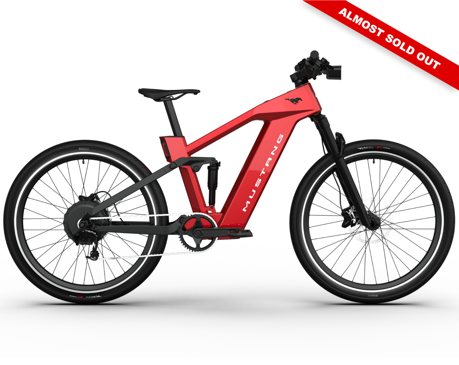 Ford Mustang electric bike in Rapid Red colour