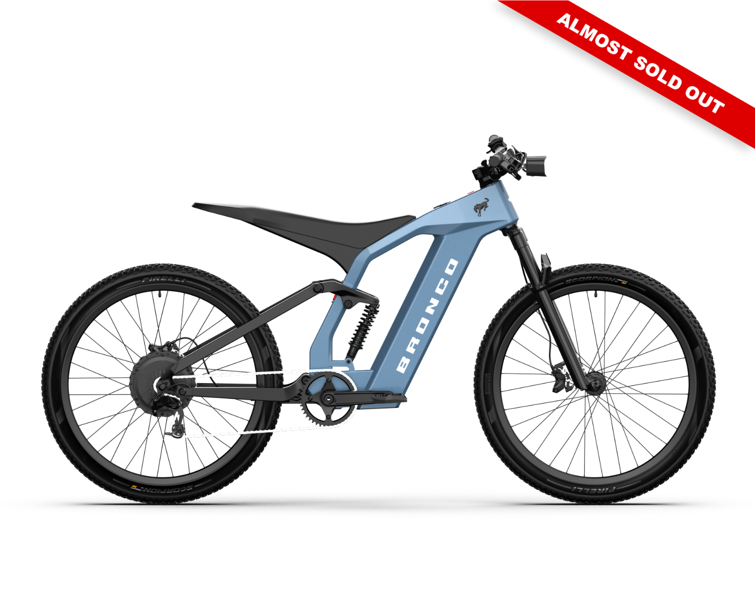 Ford Bronco electric dirt bike - Azure Gray Metallic Tri-Coat color
