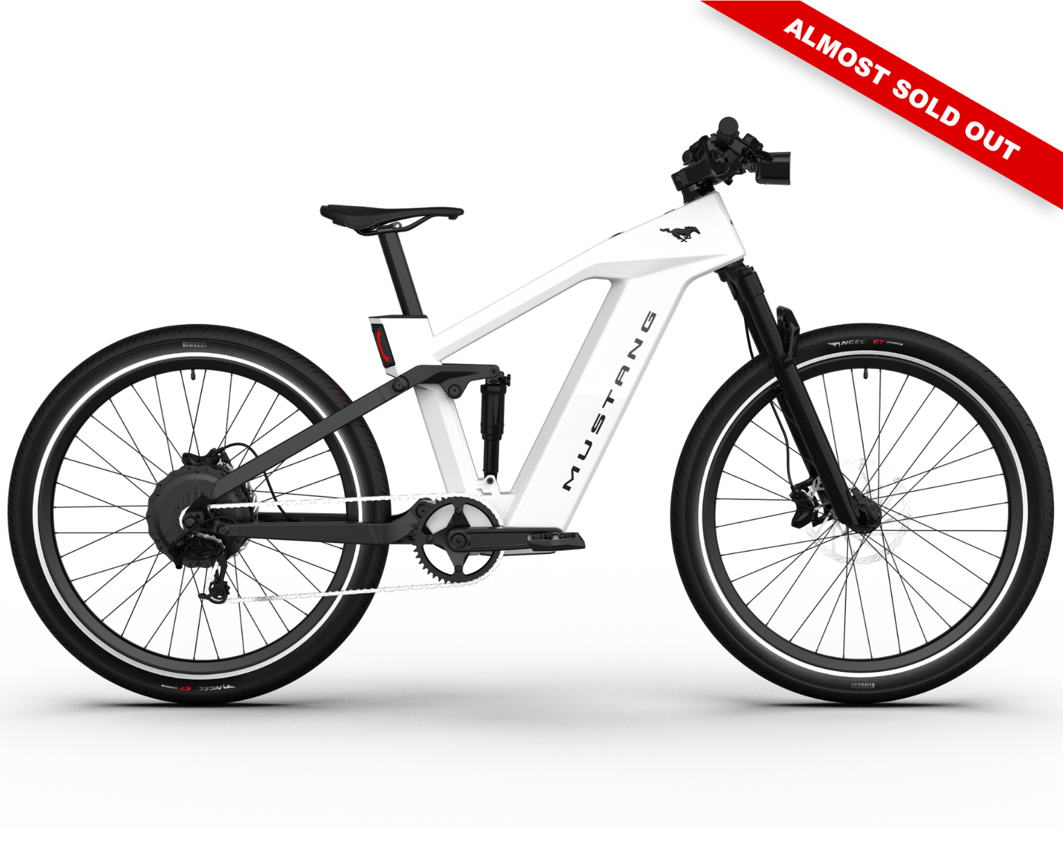 Ford Mustang electric bike in Oxford White colour