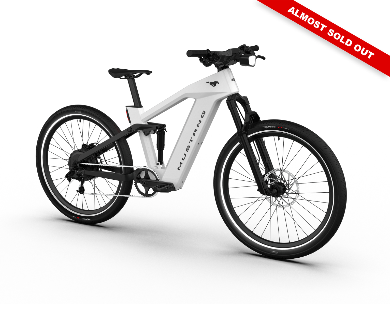 Ford Mustang electric bike in Oxford White colour