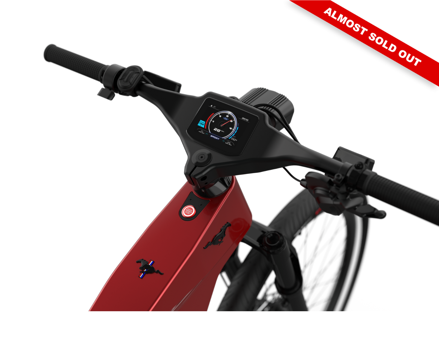 Ford Mustang electric bike in Rapid Red colour