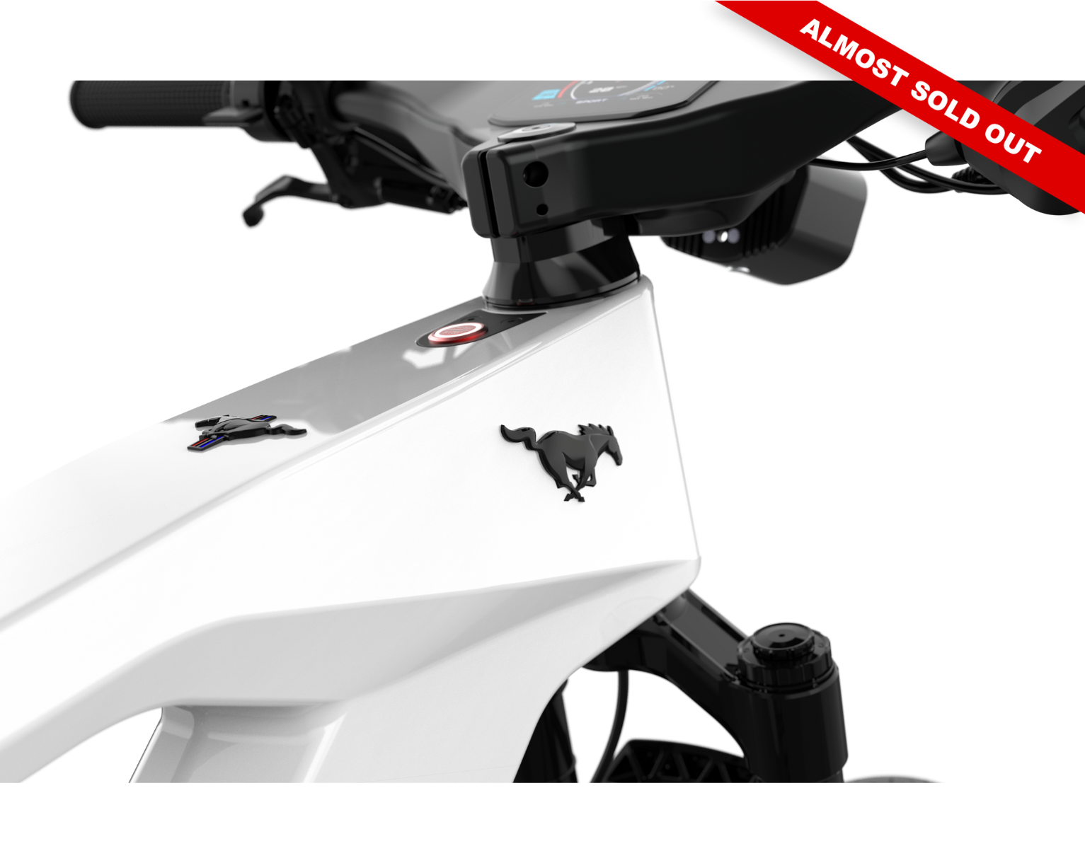 Ford Mustang electric bike in Oxford White colour