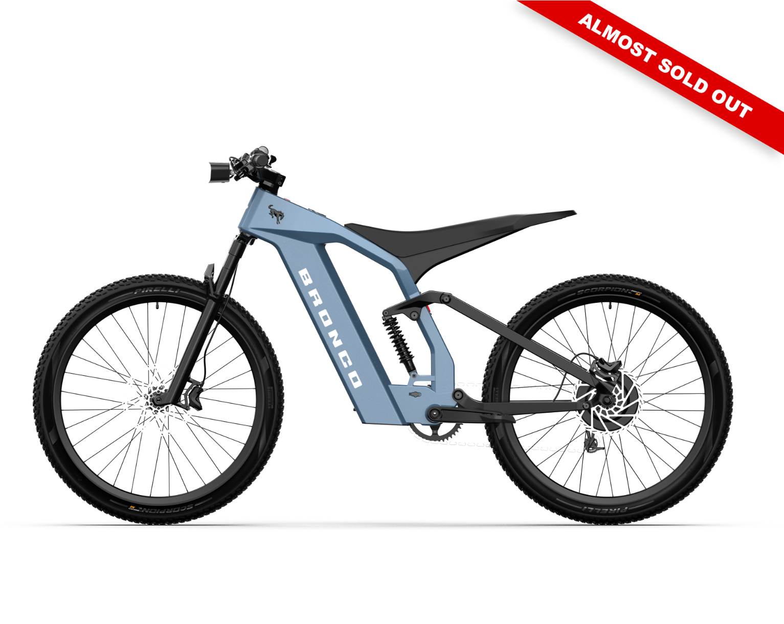 Ford Bronco electric dirt bike - Azure Gray Metallic Tri-Coat color