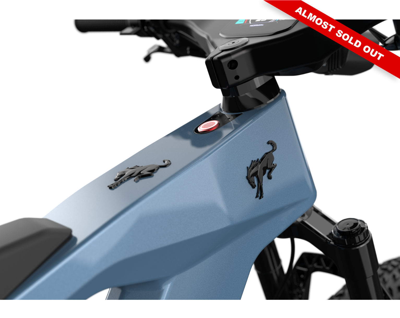 Ford Bronco electric dirt bike - Azure Gray Metallic Tri-Coat color