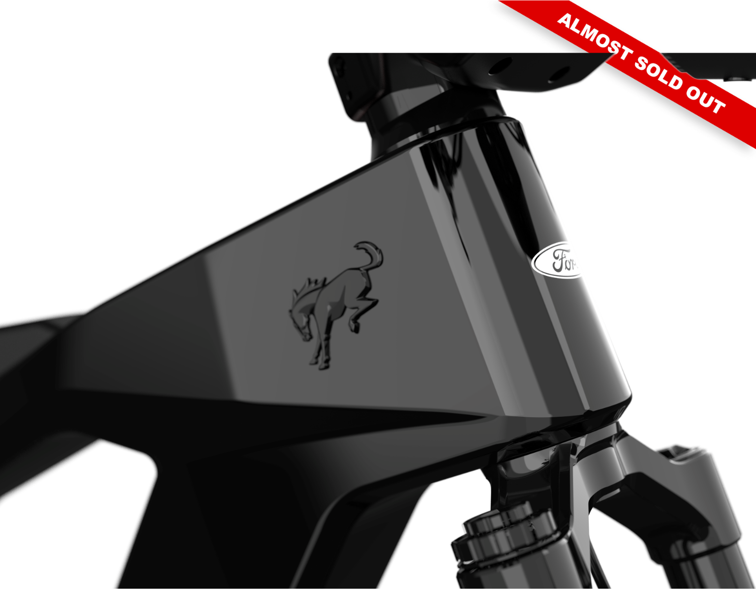 Non-driveside profile of the Ford Bronco electric dirt bike - Shadow Black color