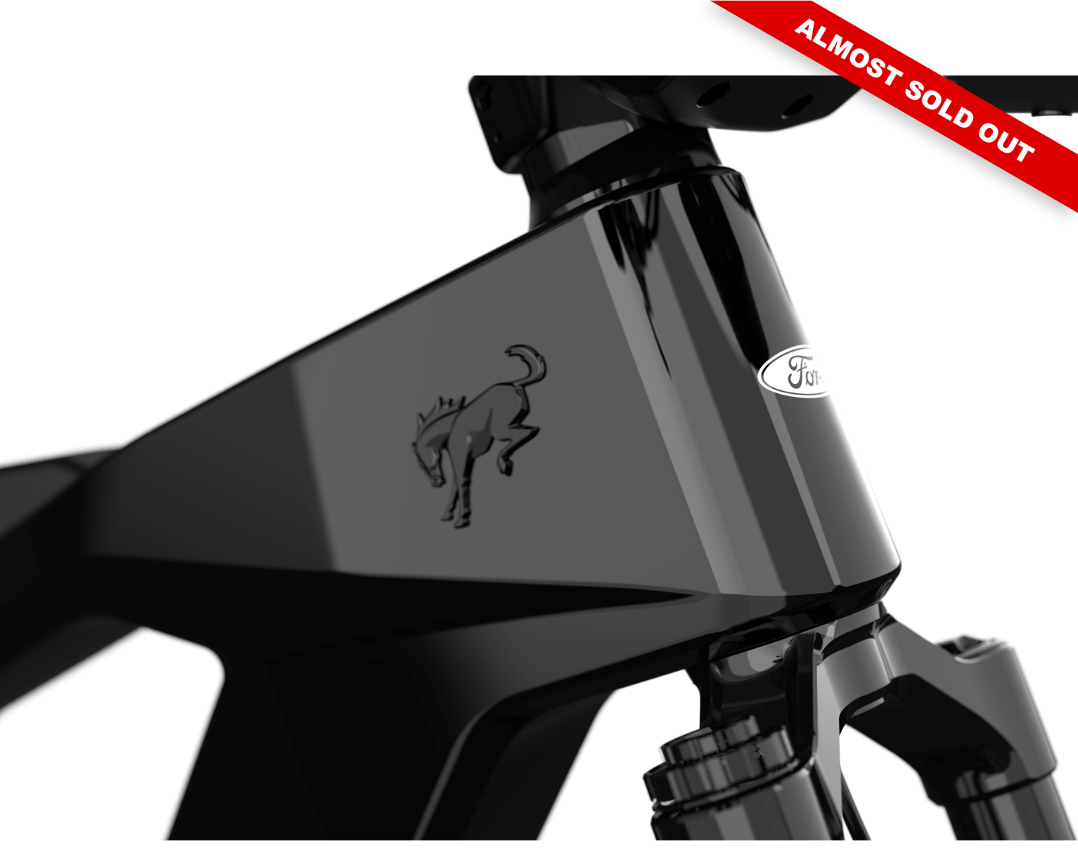 Non-driveside profile of the Ford Bronco electric dirt bike - Shadow Black color