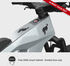dt-Non-driveside profile of the Ford Bronco electric dirt bike - Iconic Silver Metallic color