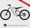 dt-Non-driveside profile of the Ford Bronco electric dirt bike - Oxford White color