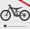 dt-Non-driveside profile of the Ford Bronco electric dirt bike - Shadow Black color