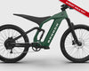 Non-driveside profile of the Ford Bronco electric dirt bike - Eruption Green Metallic color