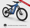 dt-Full suspension on the Ford Bronco electric dirt bike - Velocity Blue Metallic color