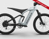 Non-driveside profile of the Ford Bronco electric dirt bike - Iconic Silver Metallic color
