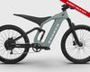 Non-driveside profile of the Ford Bronco electric dirt bike - Cactus Gray color