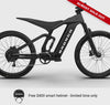 dt-Non-driveside profile of the Ford Bronco electric dirt bike - Shadow Black color
