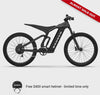dt-Non-driveside profile of the Ford Bronco electric dirt bike - Shadow Black color