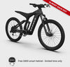 dt-Non-driveside profile of the Ford Bronco electric dirt bike - Shadow Black color