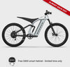 dt-Non-driveside profile of the Ford Bronco electric dirt bike - Iconic Silver Metallic color